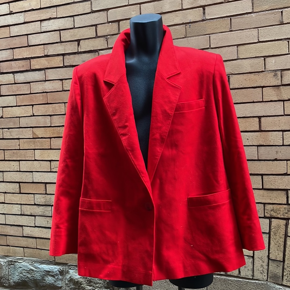 Vintage Pendleton Plus Size Red 100% Virgin Wool Blazer Measurements
